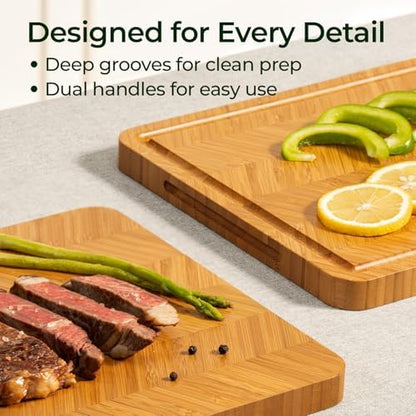 Keechee Atelier Collection Bamboo Cutting Board, Reversible Wood