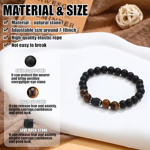 Landical 12 Sets Inspirational Bracelets Bulk for Men Sometimes You