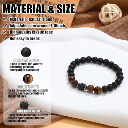 Landical 12 Sets Inspirational Bracelets Bulk for Men Sometimes You