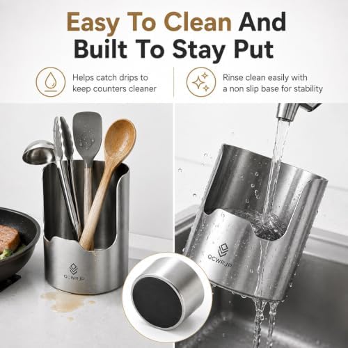 Thickened Stainless Steel Utensil Organizer Kitchen Holder for Pot Lid