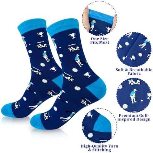 Golf Socks for Men Women,Funny Golf Gift for Dad,Him,Friends &