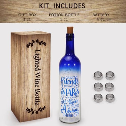 Christmas Gifts' for Women - Friendship Wine Bottle Lights with Cork