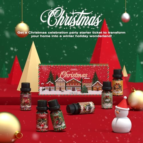 SALUBRITO Christmas Fragrance Oils Set, Winter Essential Oils for