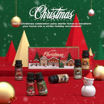 SALUBRITO Christmas Fragrance Oils Set, Winter Essential Oils for