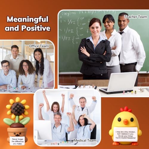 Gejoy 16 Pcs Mini Rubber You Rock Figures Positive Gifts, 16 Style