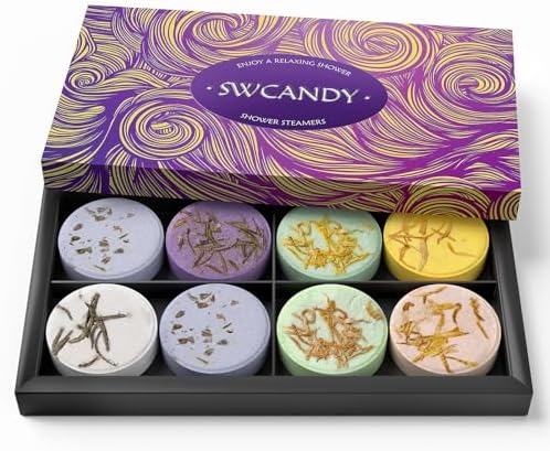 SWCANDY Shower Steamers Aromatherapy Gifts for Women 8 Pcs Shower Home