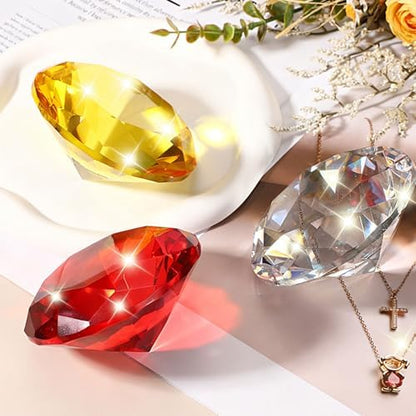 PATIKIL Diamond Crystal Paperweight, 100mm / 3.94" Crystal Paperweight