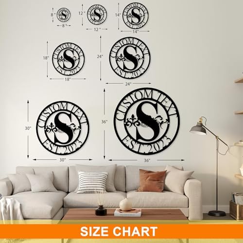 Custom Metal Signs, Indoor/Outdoor Metal Wall Art, Letter Monogram