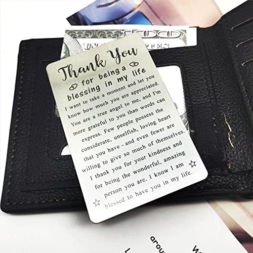 TGCNQ Metal Engraved Card - Thank You Gifts for Women Men