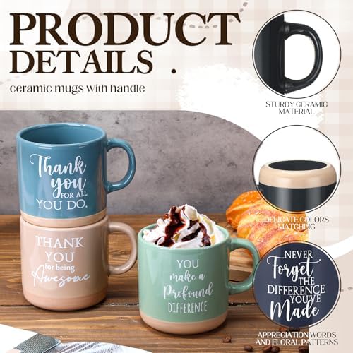 Didaey 10 Pcs Thank You Mugs Employee Appreciation Gifts Bulk for
