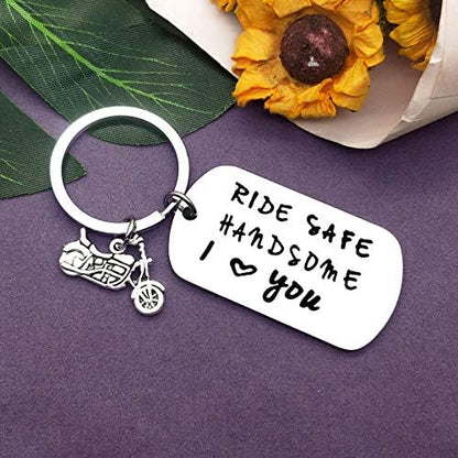 Vadaka Biker Gift Ride Safe Keychain Motorcycle Jewelry Valentine's