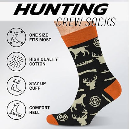 Hunting Accessories for Men, Dad - Funny Deer & Duck Hunting Socks