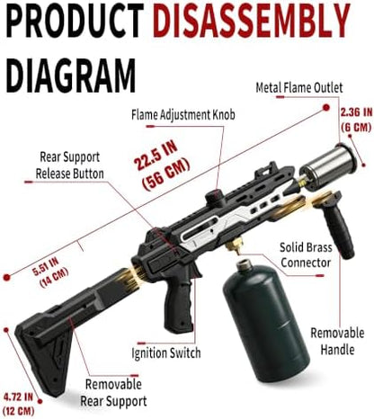 Powerful Propane Torch Gun, Gift for Men Dad, Culinary Blow Kitchen