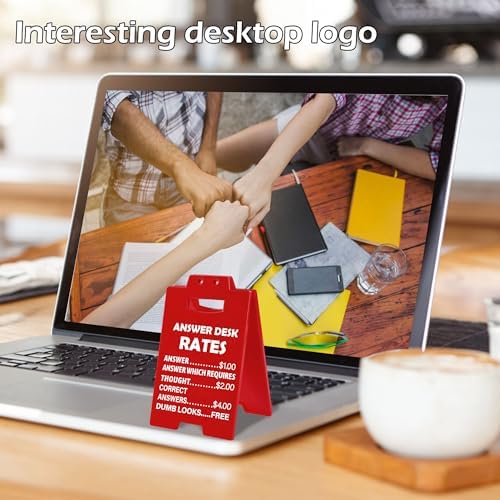 Funny Office Gag Gifts for Coworker Answer Desk Rates Desk Sign for