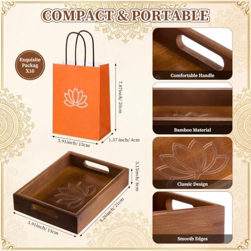 Novabright 10 Set Indian Return Gifts for Pooja Diwali Lotus Trays and