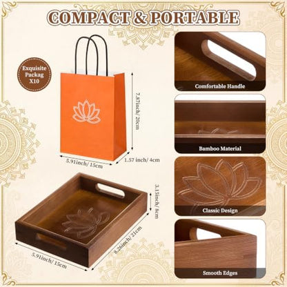 Novabright 10 Set Indian Return Gifts for Pooja Diwali Lotus Trays and