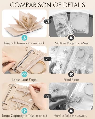 VLANDO Travel Jewelry Organizer Case,Gifts for Women,Portable Jewelry