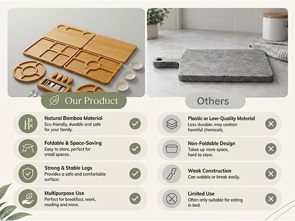 Large Bamboo Charcuterie Board Set, Cheese Board Gift Set & Knives