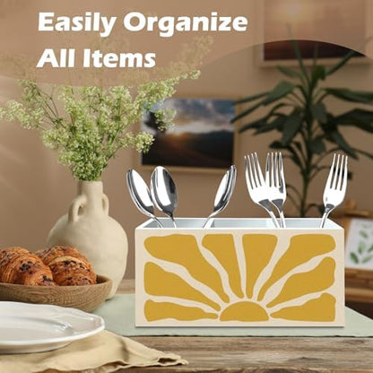 DILSJ Boho Abstract Sunshine Pen Pencil Holder Organizer for Desk