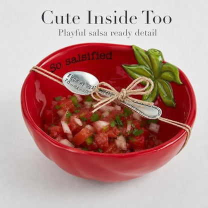 Mud Pie Fiesta Dip Bowl Set, Tomato, 5" X 6"