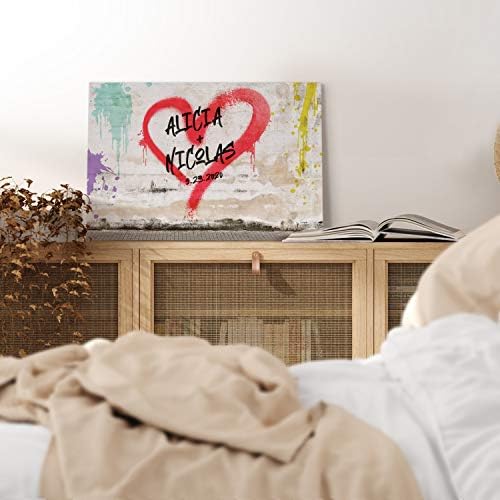 Renditions Gallery Graffiti Wall Personalized with Couple Names &