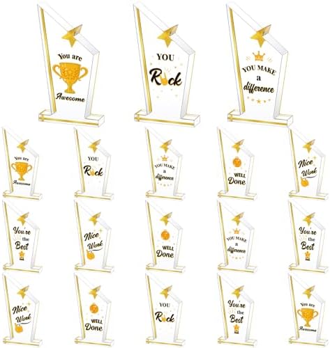 Treela 18 Pcs Employee Appreciation Awards Gifts Bulk Small Acrylic