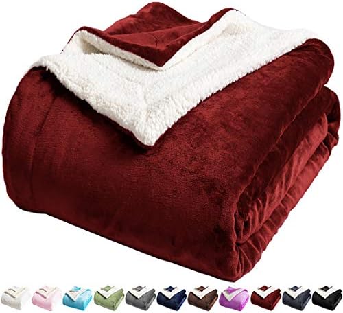 LBRO2M Sherpa Fleece Bed Blanket Super Soft Plush Warm Throw Twin