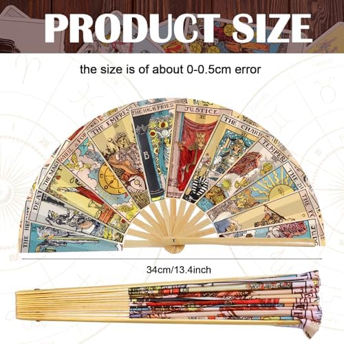 Weysat Tarot Clack Fan Large Halloween Fortune Teller Folding Fan