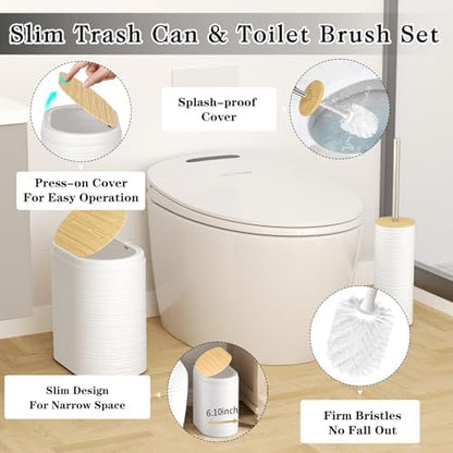 XLHOMO White Bathroom Set - 10PC Bathroom Accessories Set, Luxury