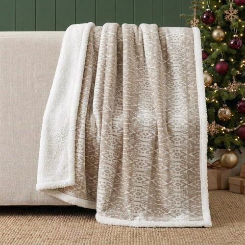 Eddie Bauer - Sherpa Reverse Throw Blanket for Bed or Couch, 50 x 60
