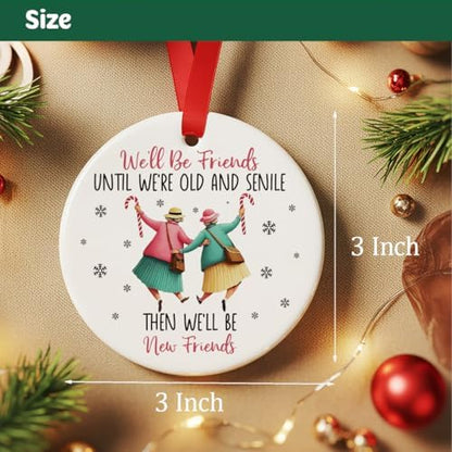 Besties Gifts Christmas Ornament for Friends BFF Soul Sister, We'll be