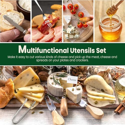 23 Pieces Charcuterie Board Accessories Cheese Spreader Knife Set