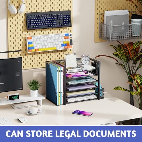 Simple Trending Desk File Organizer, 6-Tier Paper Organizer for Desk