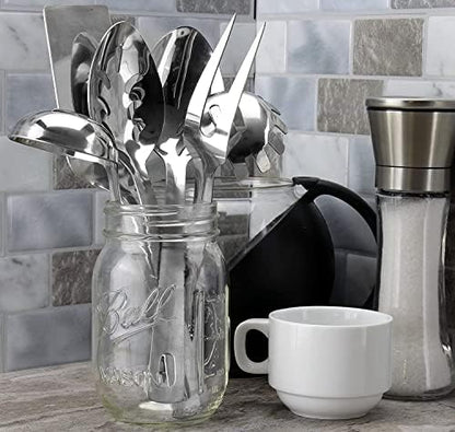 Darware Complete Serving Set (6-Piece, Silver); w/Pasta Server, Fork