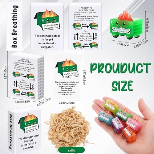 Realspring 24 Sets Dumpster Figurine Desk Ornament Accessories, Cute