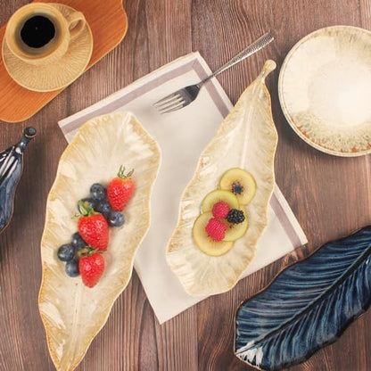 Serving Platter Olives Plate Set of 2, Large Serving Tray for