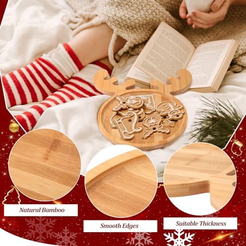 Sintuff 2 Pcs Christmas Charcuterie Board Xams Tree and Elk Shaped
