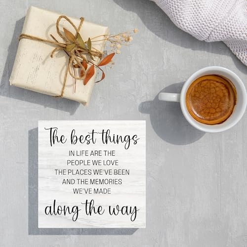 Inspirational Decor Box Sign for Home Living Room, The Best Things in