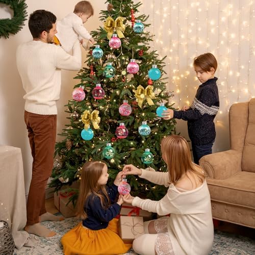 Christmas Ornament Balls for Drink -5oz Fillable Ornaments Plastic