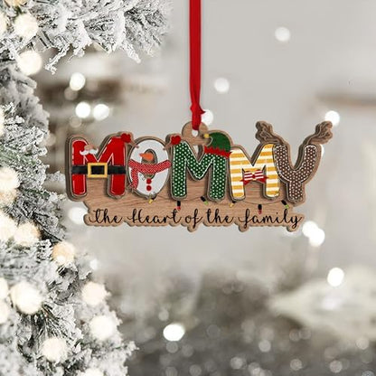 Personalized Family Christmas Name Ornament – Custom Wooden or Acrylic