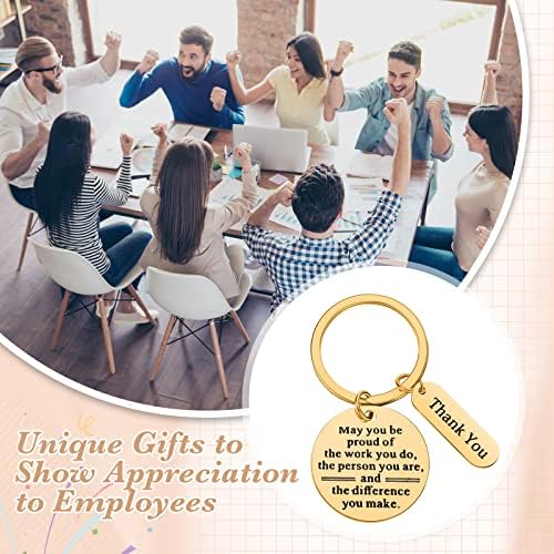 Yinkin 36 Pcs Employee Appreciation Thank You Keychains Gifts Bulk