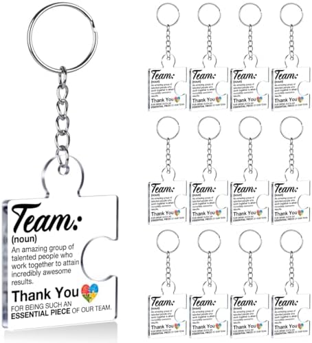 Team Appreciation Gifts Bulk Thank You Keychains for Coworkers