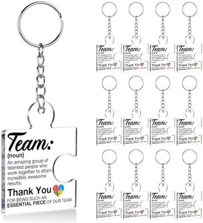 Team Appreciation Gifts Bulk Thank You Keychains for Coworkers