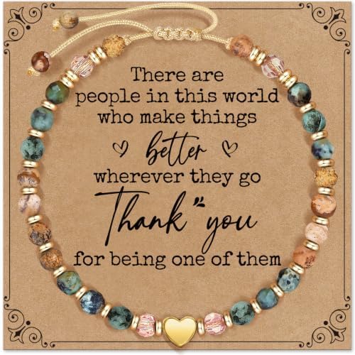 Inspirational Gifts Bracelets for Women, Healing Natural Stone