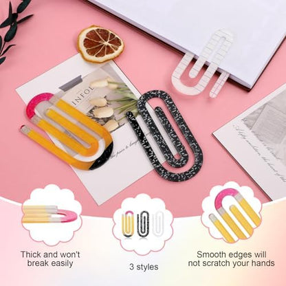 Teacher Appreciation Paper Clips - Jumbo Acrylic Pencil & Notebook