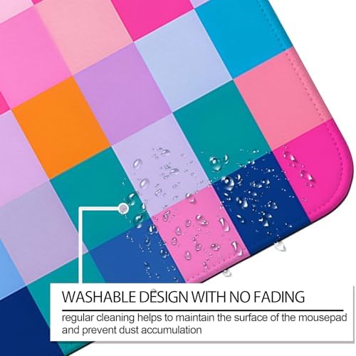 Retro Coloful Checkered Gaming Desk Mat, Extended Large Mouse Pad