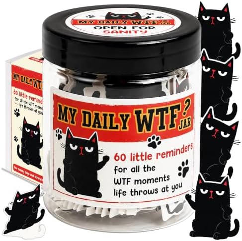 My Daily Jar with 60 Cards, Funny Affirmation Cards for Women Men