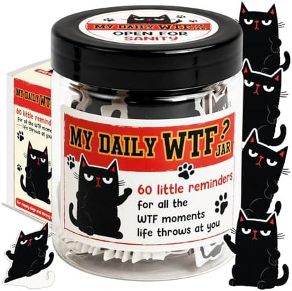 My Daily Jar with 60 Cards, Funny Affirmation Cards for Women Men