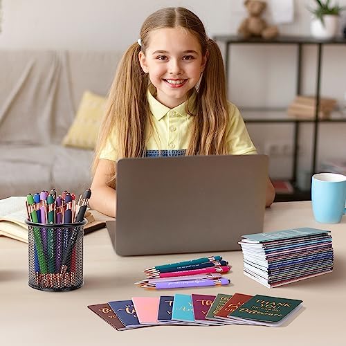 48 Pcs Thank You Gifts Bulk Motivational Pens Inspirational Notepads
