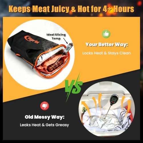 BBQ Blanket for Resting Meat, 21" Insulated Meat Resting Bag Gift for